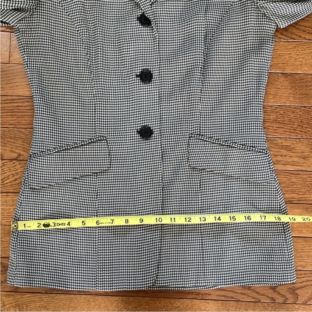 Vintage Ann Taylor Black & White Houndstooth Blazer - Picture 6 of 15